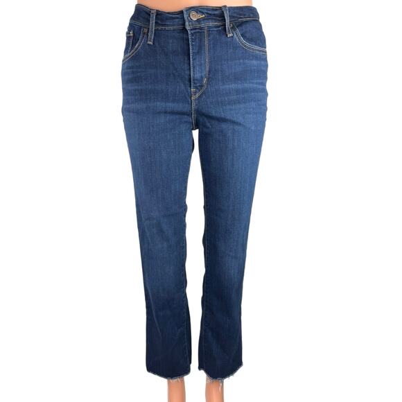 Levi's Denim - Levi's 724 Blue High Rise Medium Wash Stretch Denim Straight Leg Jeans Size 26